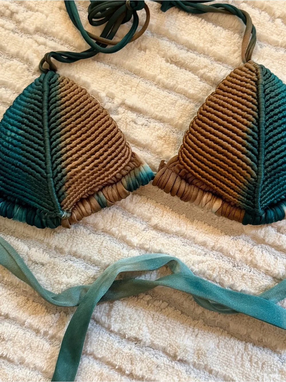 Vintage Y2K Cult Beach x Cia.Marítima Handwoven Macramé Bikini Top